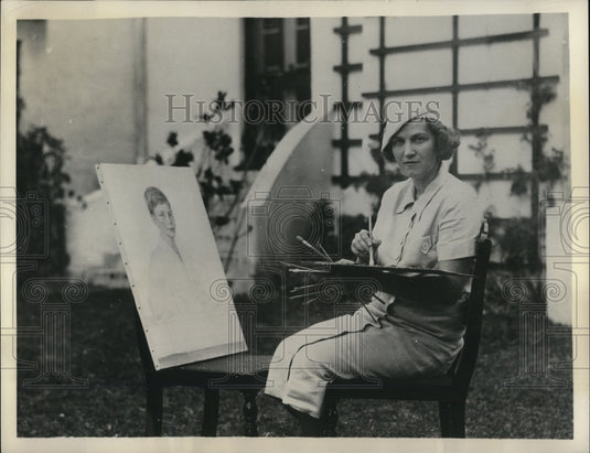 1934 Press Photo Mrs. Hall Herrick of New York City vacationing in  Bermuda. - Historic Images