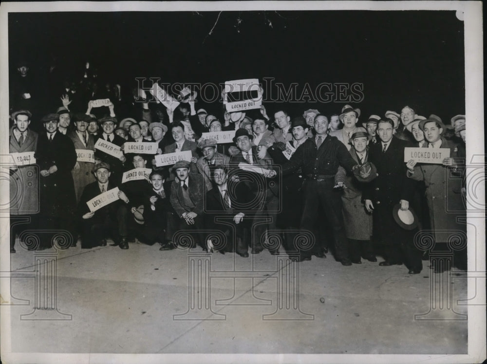 1933 Press Photo Members of Taxicab Drivers Union in Philadelphia - Historic Images