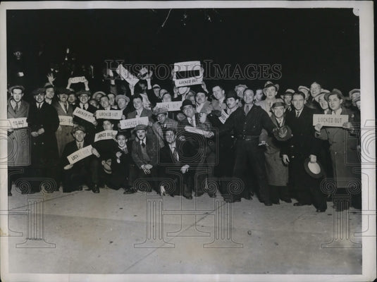 1933 Press Photo Members of Taxicab Drivers Union in Philadelphia - Historic Images