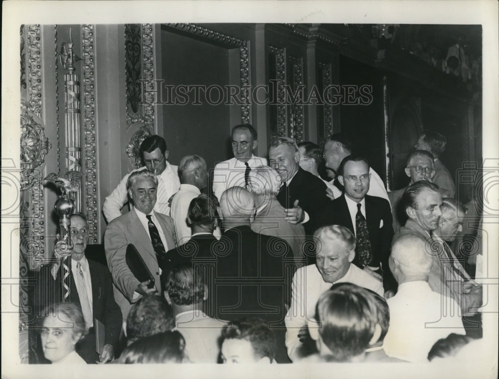 1937 Press Photo Speaker of the House William B. Bankhead with colleagues - Historic Images