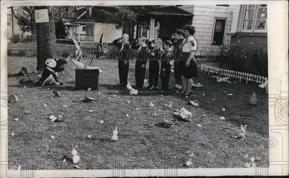 1965 Easter project of Den 6 of Cub Scout Pack 447 in Bedford - Historic Images