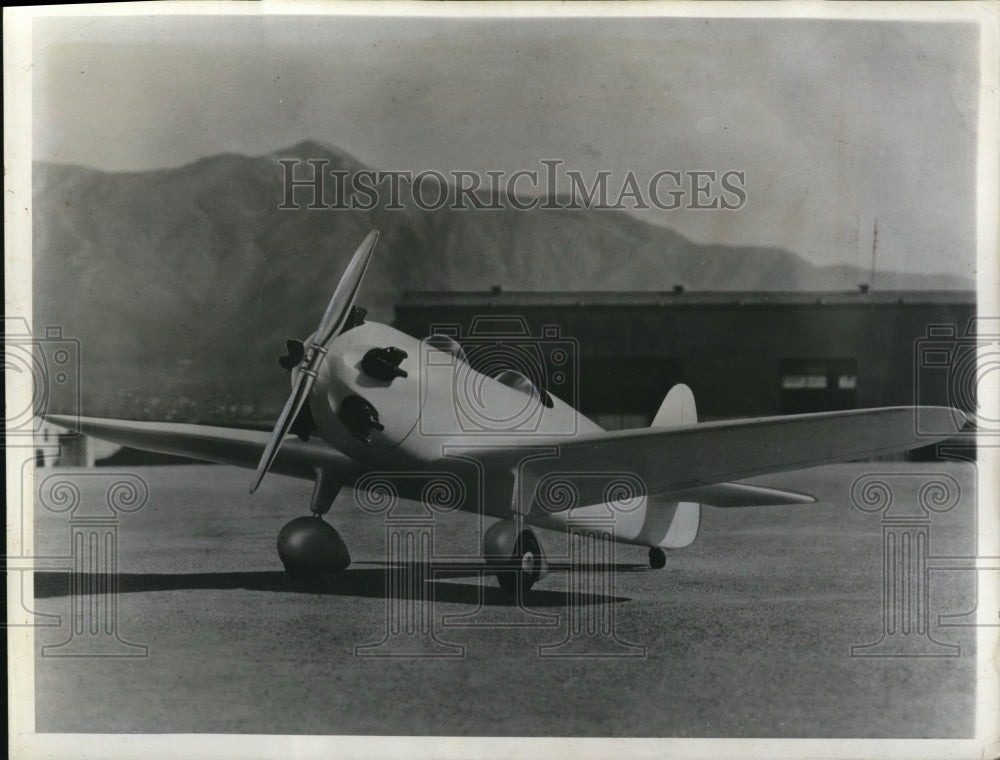 1939 Press Photo Timm Aircraft PT-160-K Military Trainer Taxiing In Van Nuys - Historic Images