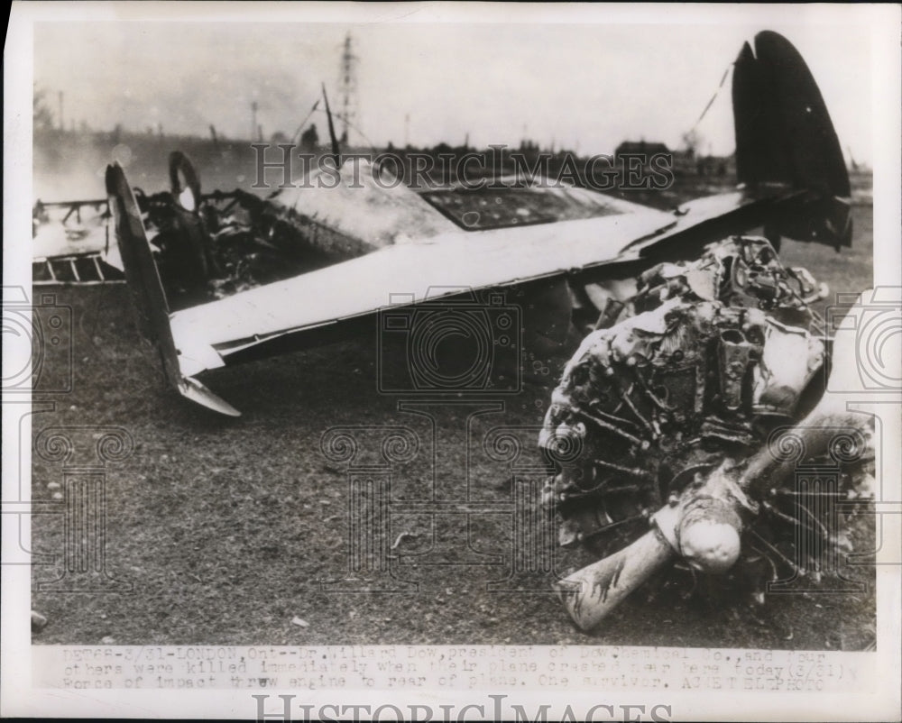 1949 Plane Crash Kills Four Near London, England  - Historic Images