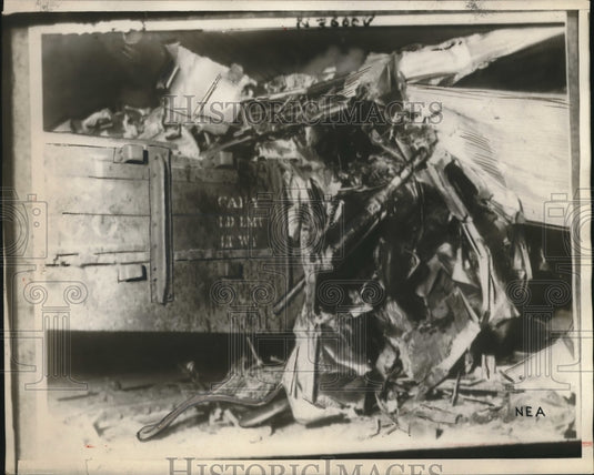 1929 Press Photo The wreck of all metal Ford plane with 13 people killed - Historic Images