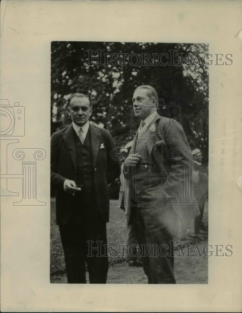 1924 Press Photo L-R, Count Von Moltke and Reinald Merlenrath. - Historic Images