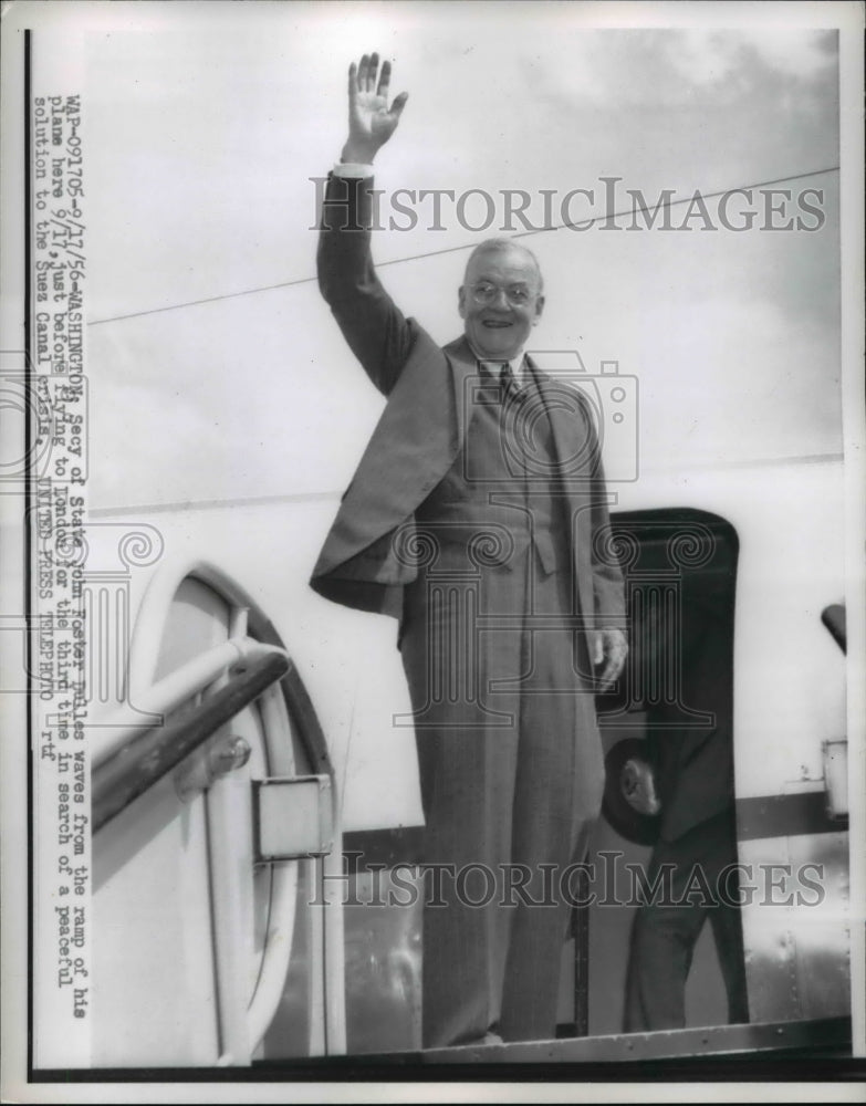 1956 Press Photo of John Foster Dulles. - Historic Images