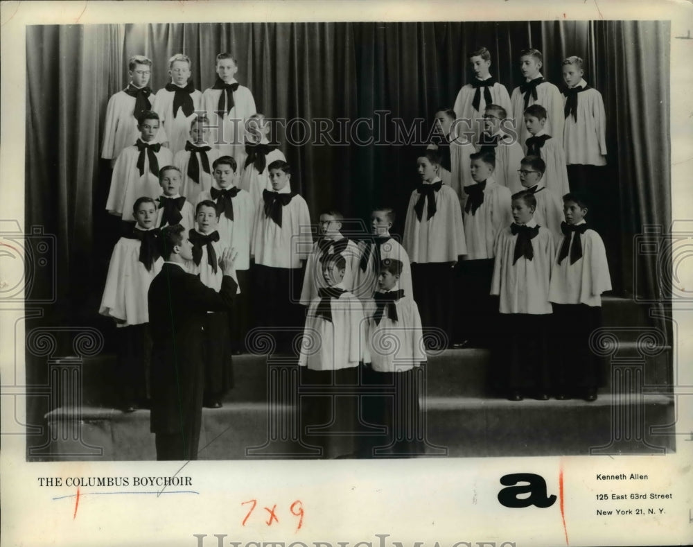 1962 Press Photo The Columbus Boys Choir at a performance - Historic Images