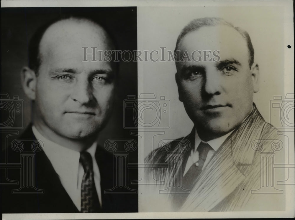 1934 Press Photo H.E. Warren, Commissioner of Safety and Frank Sommer - Historic Images