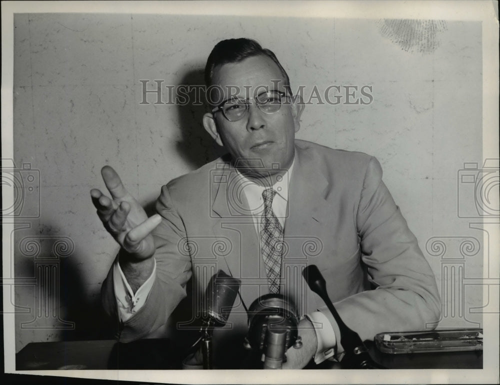1953 Press Photo Rep. W.M. Wheeler introduced a bill demanding impeachment - Historic Images