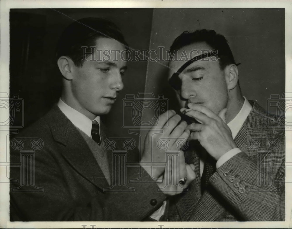 1940 Press Photo of Robert R. Walsh and His Father Raoul Walsh (R) - ned93250 - Historic Images