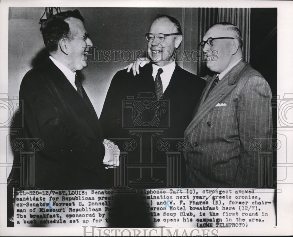 1951 Press Photo Senator Robert Taft of Ohio Republican Presidential Nominee - Historic Images