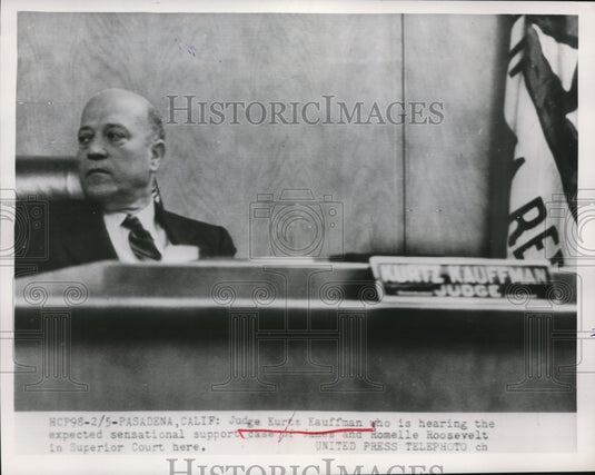 1954 Press Photo Judge Kurt Kauffman in the Superior Court - ned96423 - Historic Images