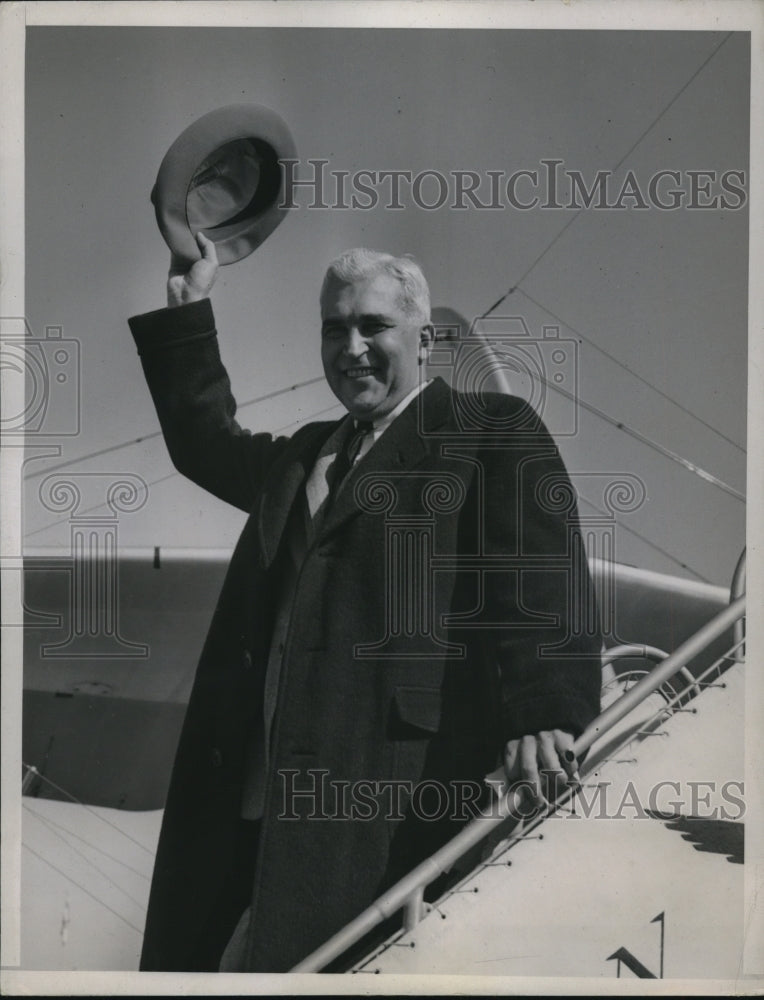 1938 Press Photo High Commissioner for Phiipines Paul McNutt Arriving in Califor - Historic Images