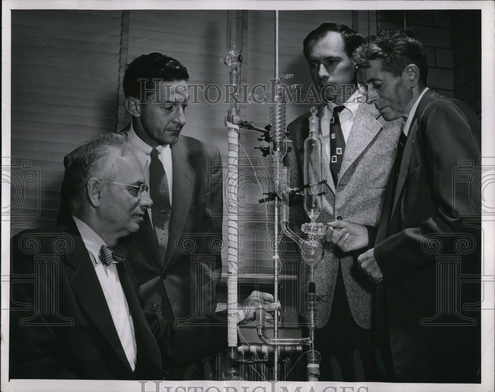 1955 Press Photo Dr. Charles F.H Allen, Dr. Delbert D. Reynolds, John R. Byers - Historic Images