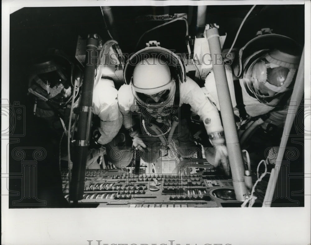 1969 Apollo 10 astronauts at Space Cneter, Houston-Historic Images