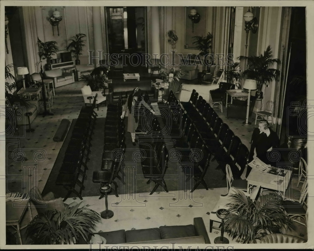 1942 Press Photo Wash Dc Presidents reception room at Union Station-Historic Images