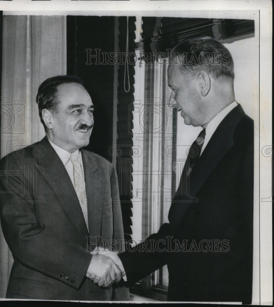 1959 Press Photo Soviet Deputy Premier Anastas Mikoyan &amp; UN Secretary General- Historic Images