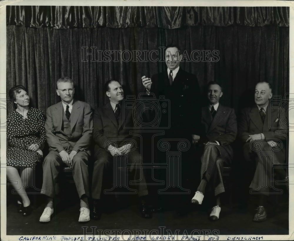 1941 Press Photo Teamsters Charley Real California Police K Bangs G Cumming - Historic Images