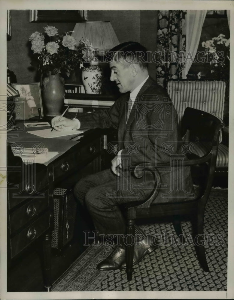 1938 Press Photo Boston Mass. Governor elect Leverett Saltonstall - nee04170 - Historic Images