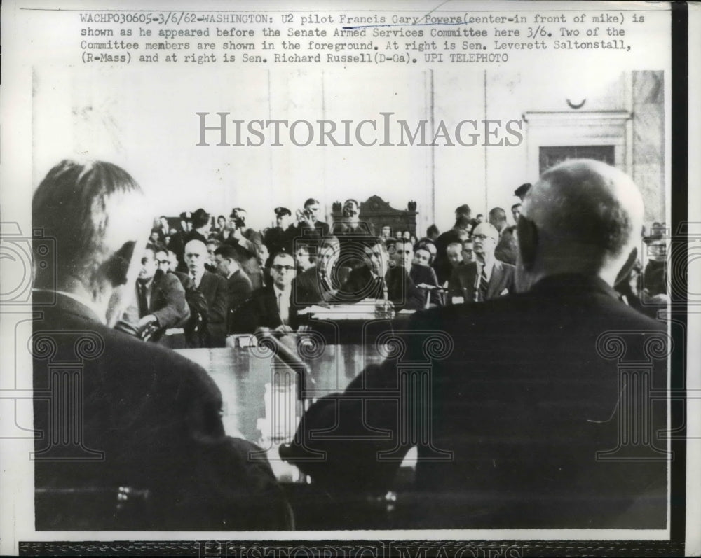 1962 U2 Pilot Francis Gary Powers at Senate Armed Services Committee - Historic Images