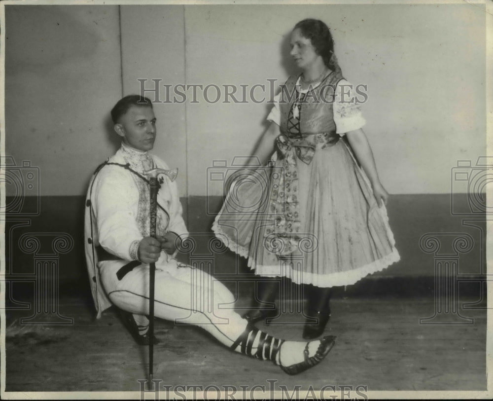 1927 Couple in Traditional Slovakian Dress / Clothing / Costume - Historic Images