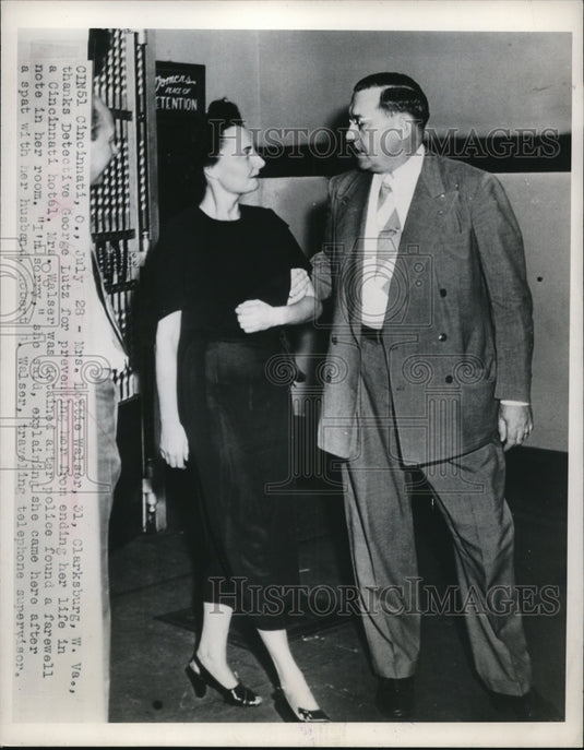 1948 Press Photo Cinncinati OhioMrs Lottie White & Det George Lutz - nee14077-Historic Images