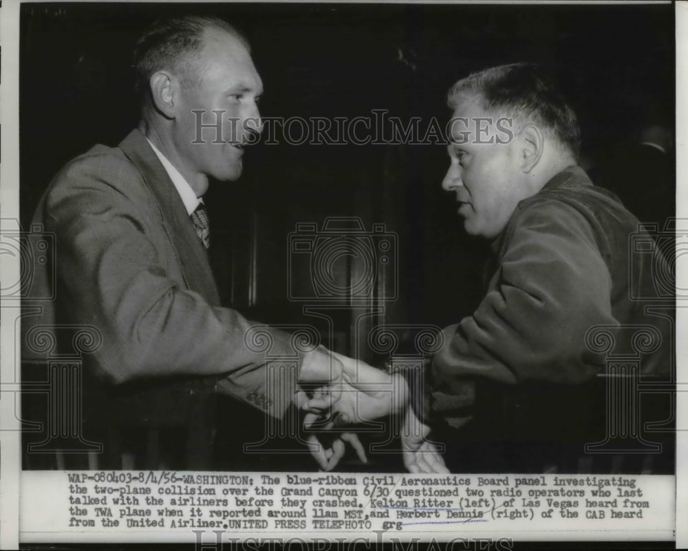 1956 Press Photo Kelton Ritter and Herbert Dennis-Historic Images