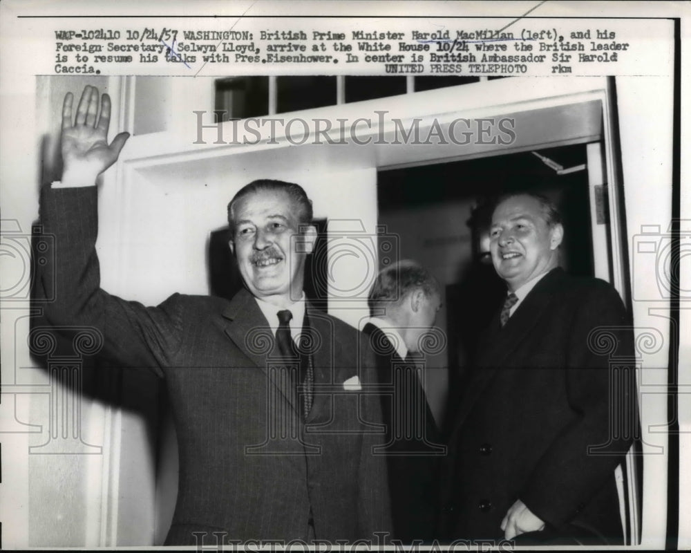 1957 British Prime Minister Harold Macmillan - Historic Images