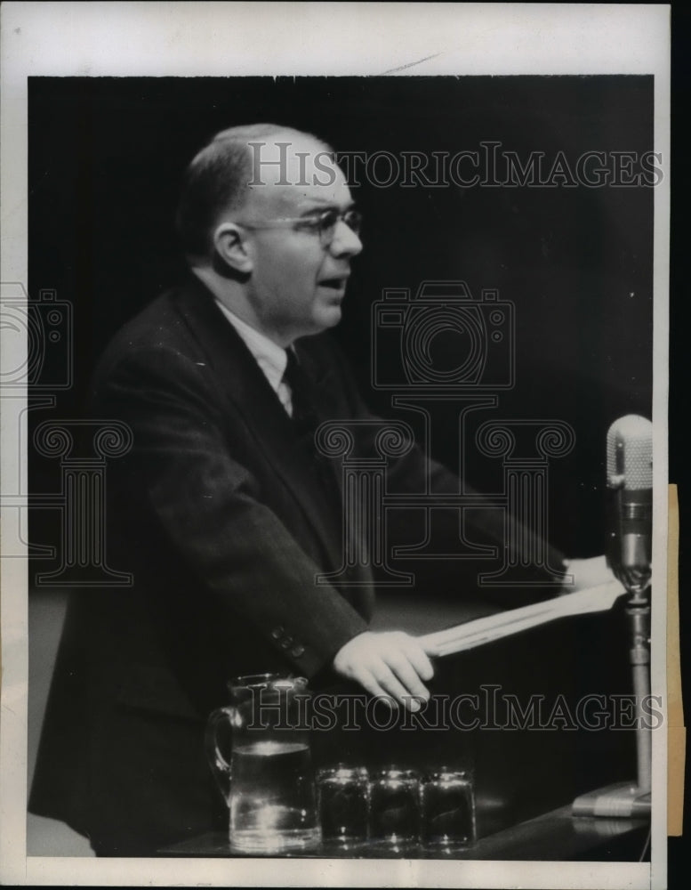 1947 Press Photo Dr.Oscar Lange,Polish Delegate on UN Assembly - Historic Images