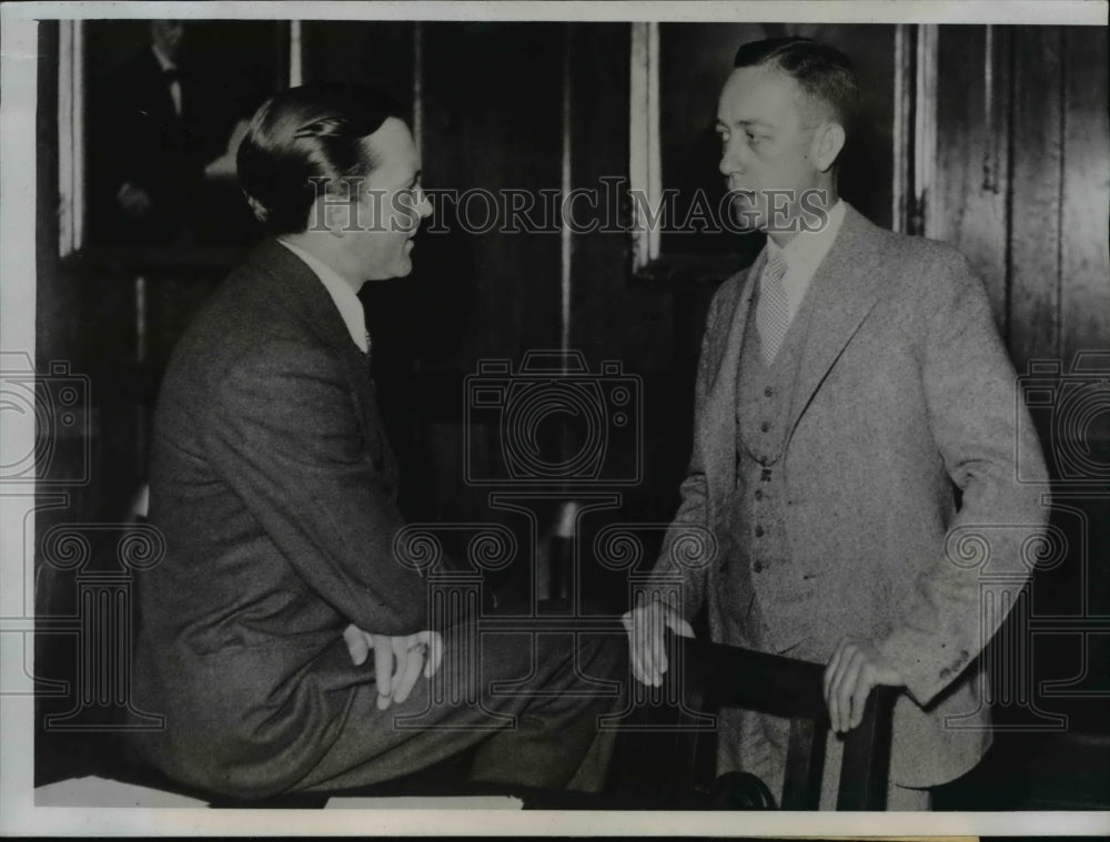 1935 Press Photo Theodore H McCoskey Witness in Charles Shepard Trial in Topeka - Historic Images