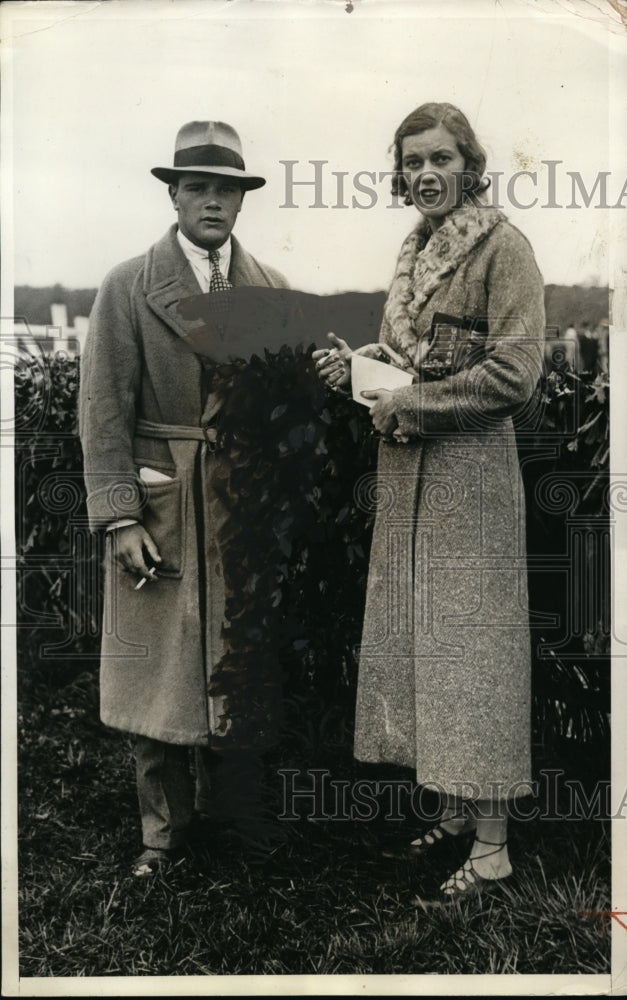 1931 Press Photo Ivor Balding, Miss Mary C. Whitney 33rd Annual Meadowbrook Cup-Historic Images