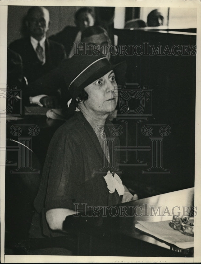 1933 Press Photo Mrs Nina Irvine Secretary to TVO Conner Chairman Shipping Board - Historic Images