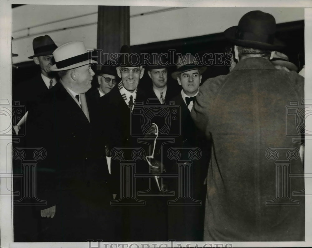 1938 Press Photo Martin F. Smith Townsend, Rep. Lex Green in washington-Historic Images