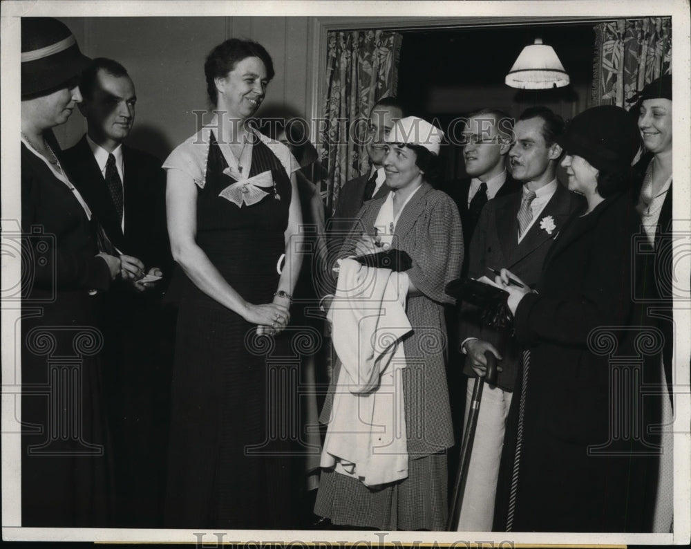 1933 Press Photo Mrs Franklin D Roosevelt Visiting Los Angeles - nee62184 - Historic Images