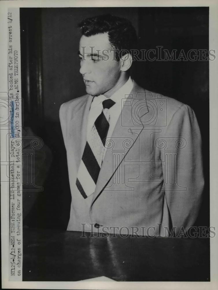 1951 Press Photo Dick Feurtado Arrested for Throwing Games in New York - Historic Images