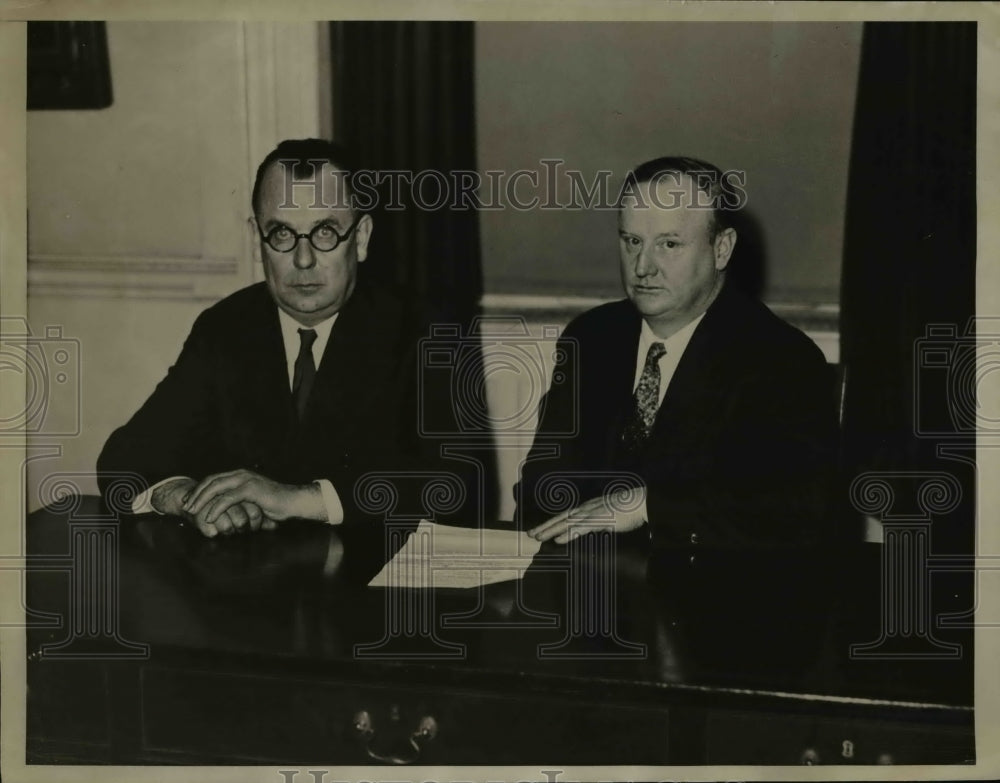 1934 Press Photo James A. Hatch and John McKenzie Heads of N.Y. Dept. of Docks.-Historic Images