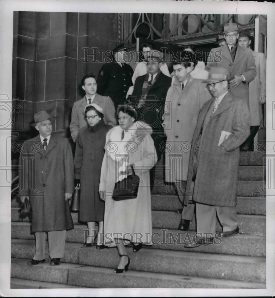 1954 Press Photo Cleveland Ohio jurors in Dr Sam Sheppard murder case - Historic Images