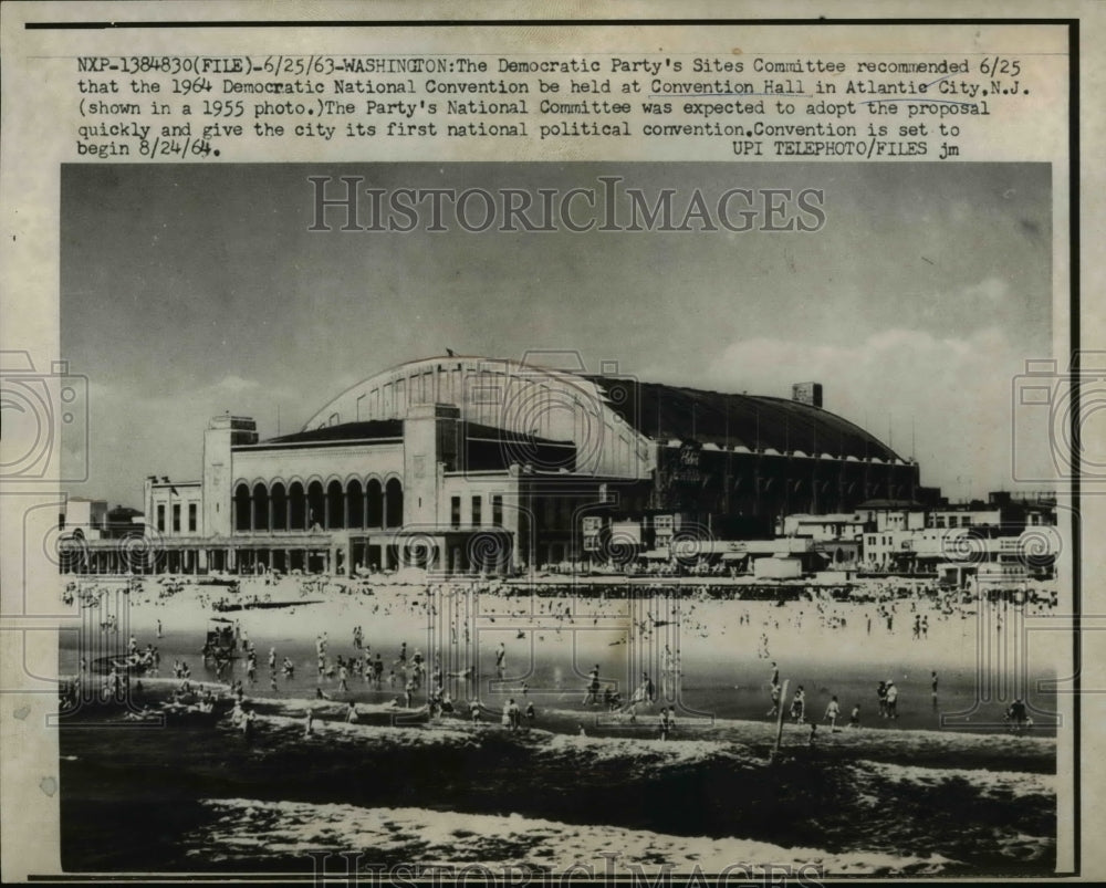 1963 Press Photo Democratic Convention held at Convention Hall in Atlantic N.J.-Historic Images