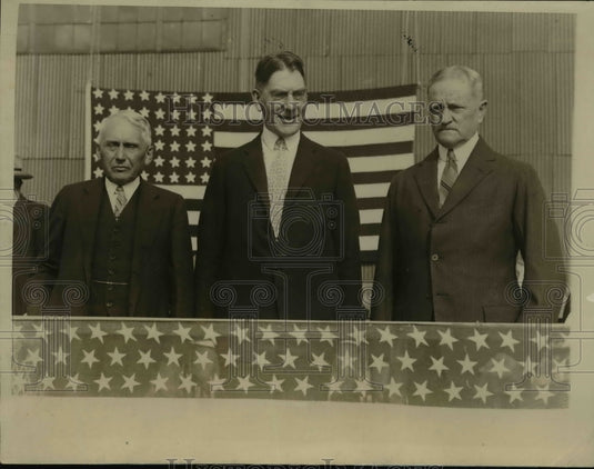 1927 Secretary of State Frank Kellogg, Navy Secretary Curtis Wilbur - Historic Images