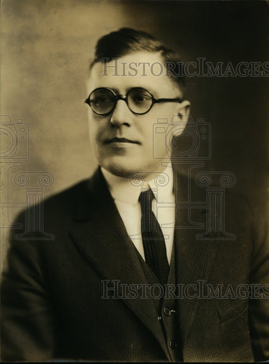 Undated Press Photo Mr. C.J Hajek Asst. Sec. Manager of Kirsman The Union Trust Co - Historic Images