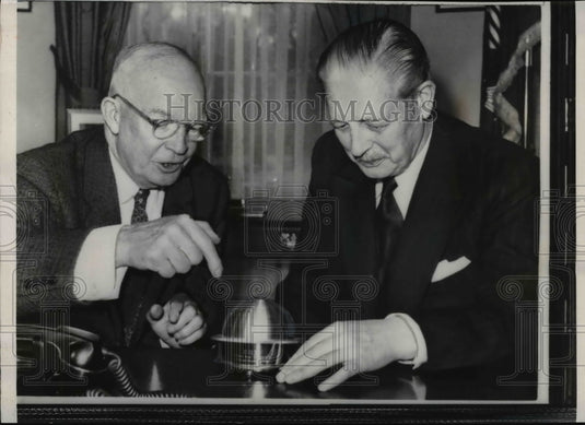 1959 Press Photo President Eisenhower And Prime Minister Harold MacMillan - Historic Images