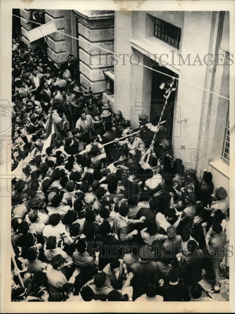 1956 Greek students demonstrate against British Consulate in Athens-Historic Images