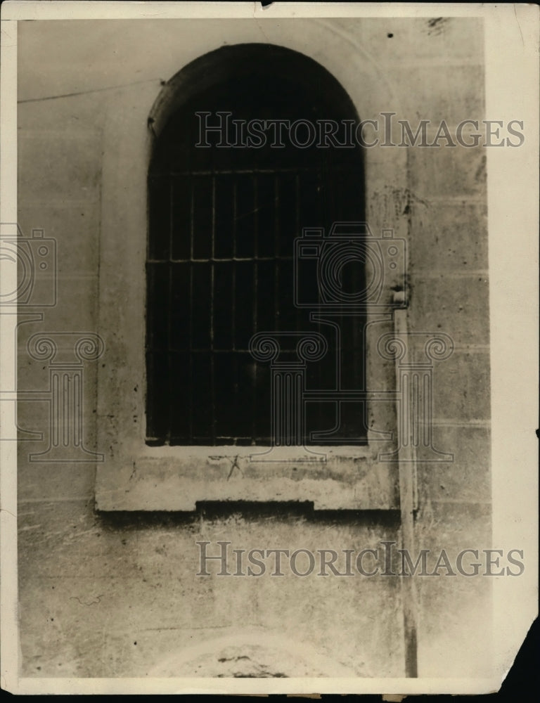 1930 Window of prison chapel where Major Franco made his escape-Historic Images