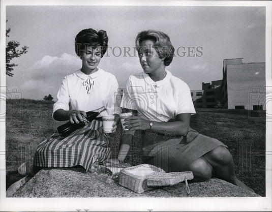 1962 Carolyn Johnson & Diane Cosrello Junior Volunteers-Historic Images