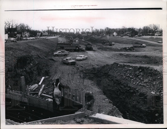1969 Construction of Northwest Freeway looking East from Hilliard-Historic Images