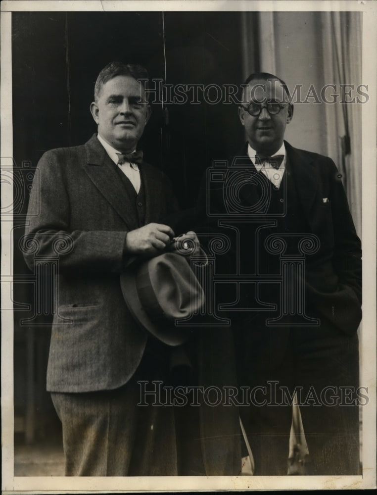 1927 Press Photo JM Thompson Chairman of Safe Rivers Commission &amp; AG Newmyer - Historic Images