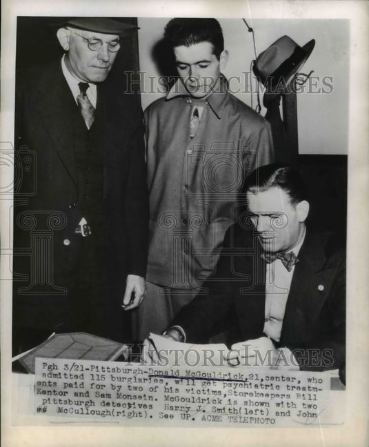 1950 Donald McGouldrick arrested for robberies in Pittsburgh-Historic Images