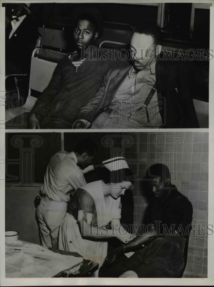 1938 Strikers Injured at Federal Creosoting Company, Toledo Ohio - Historic Images