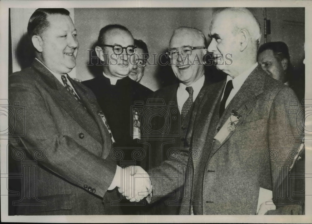 1952 CIO President Philip Murray, Harry Boyer Shake Hands - Historic Images