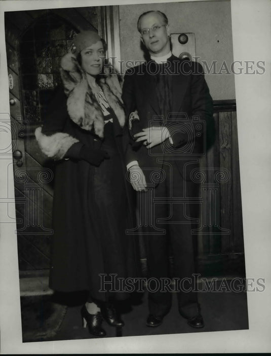 1934 Press Photo Rev & Mrs Kenneth Clark - nef04080 - Historic Images